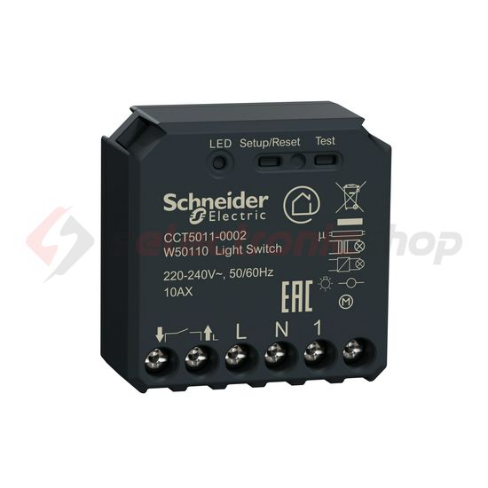 Wiser világításkapcsoló mikromodul WiFi betét 230V 10A 100-2200W süllyesztett szürke Schneider - CCT5011-0002