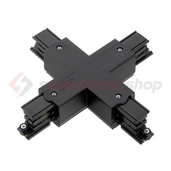 X-elágazó elem 3F világítási sínhez 16A 230-400V 3F falonkívüli fekete alumínium XTS 38-2 LIVAL - KKT3012132