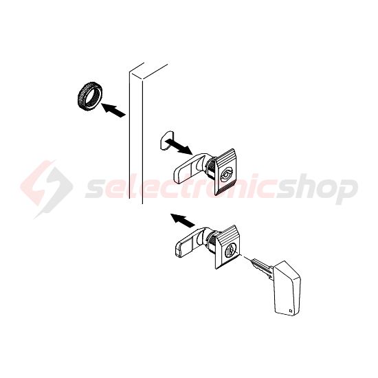 Zár 405 +2kulcs hengeres Spacial CRN Schneider - NSYCL405CRN