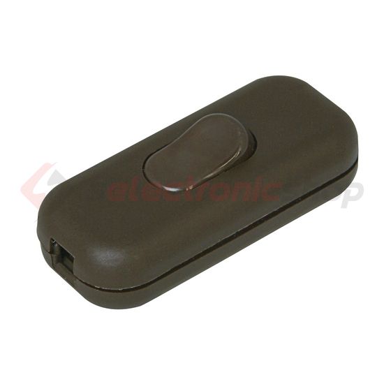 Zsinórközi 1P huzalkapcsoló billentyűs 2A 250V barna műanyag Kopp - 191306002