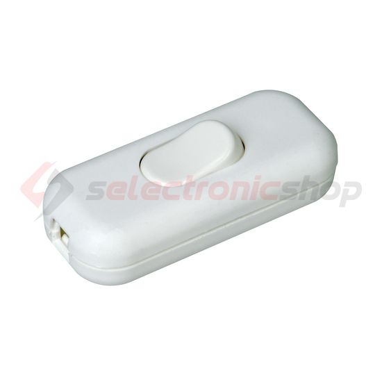 Zsinórközi 1P huzalkapcsoló billentyűs 2A 250V fehér műanyag Kopp - 191317000