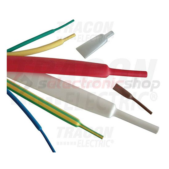 Zsugorcső kék 12.7mm/ 6.4mm-átmérő 1m 2:1-zsugor vékonyfalú melegzsugor TRACON - ZS127K